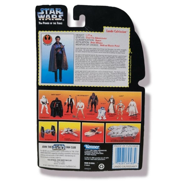 NIB STAR WARS Power of the Force Lando Calrissian action figure RED Card - Picture 3 of 3